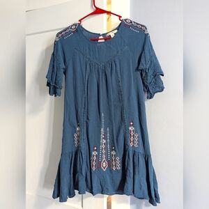 Miami Blue Embroidered Tunic